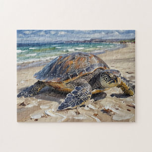 Puzzle Tortue de mer sur la plage