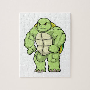 Puzzle Tortue en Bodybuilder avec Six pack