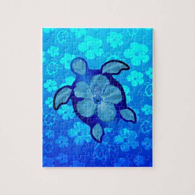 Puzzle Tortue et ketmie hawaïennes de Honu (Vertical)