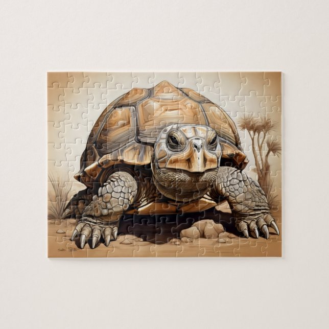Puzzle Tortue noire africaine (Horizontal)
