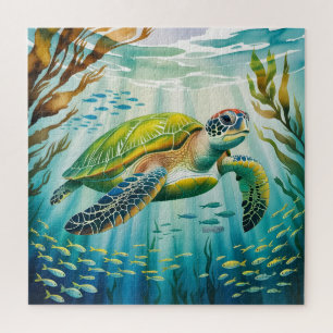 Puzzle Tortue peinte
