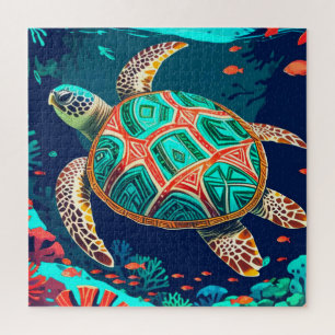 Puzzle Tortue tribale