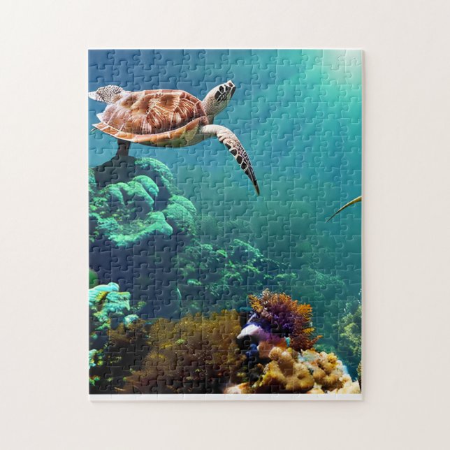 Puzzle Tortues de mer Nager sous l'eau (Vertical)