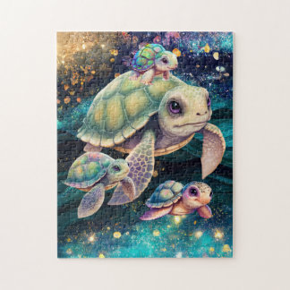 Puzzle Tortues nageant