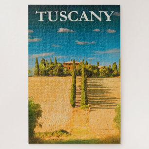 Puzzle Toscane Italie Vintage Italie affiche de voyage