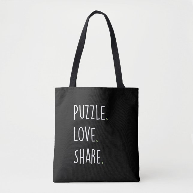 Puzzle Tote Bag Tasche (Vorderseite)
