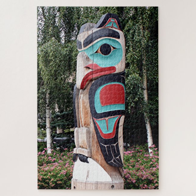 Puzzle Totem Pole, Anchorage, Alaska (Vertical)