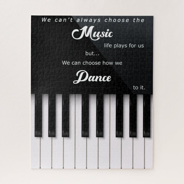 Puzzle Touches de piano avec citation de la vie musicale  (Vertical)