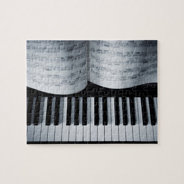 Puzzle Touches de piano et livre de musique (Horizontal)