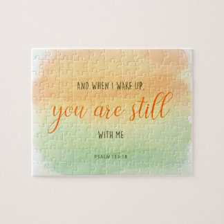 Puzzle Toujours avec moi Psalms Bible Citation Aquarelle