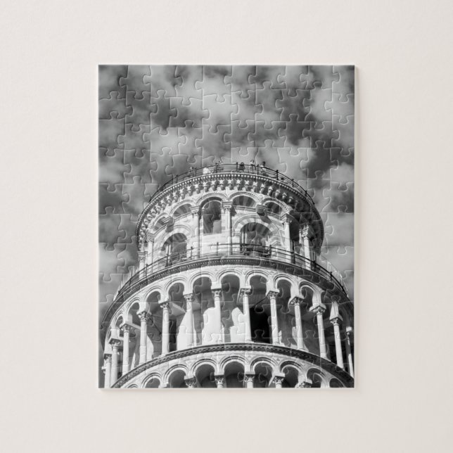 Puzzle Tour blanche noire de Pise Italie (Vertical)