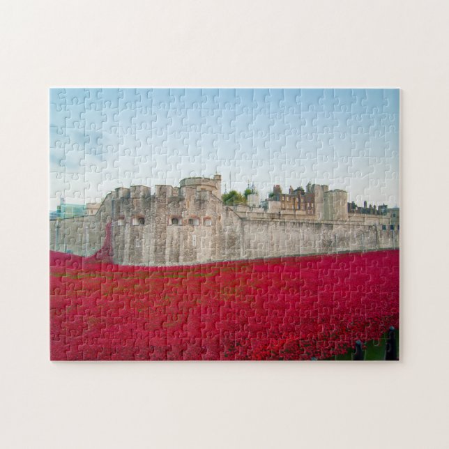 Puzzle Tour de Londres Novembre Poppies (Horizontal)
