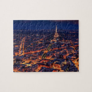 Puzzle Tour Eiffel Paris Nuit Ville Europe Voyage Photo