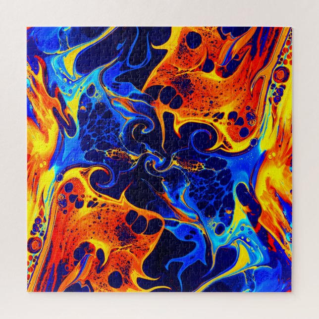 Puzzle tourbillon de couleurs abstrait et tendance (Vertical)