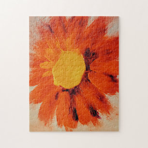 Puzzle Tournesol orange vif