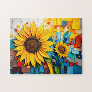 Puzzle Tournesol radieux dans un style abstrait moderne