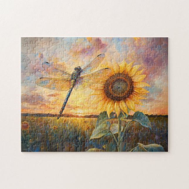 Puzzle Tournesol rustique Iridescente (Horizontal)