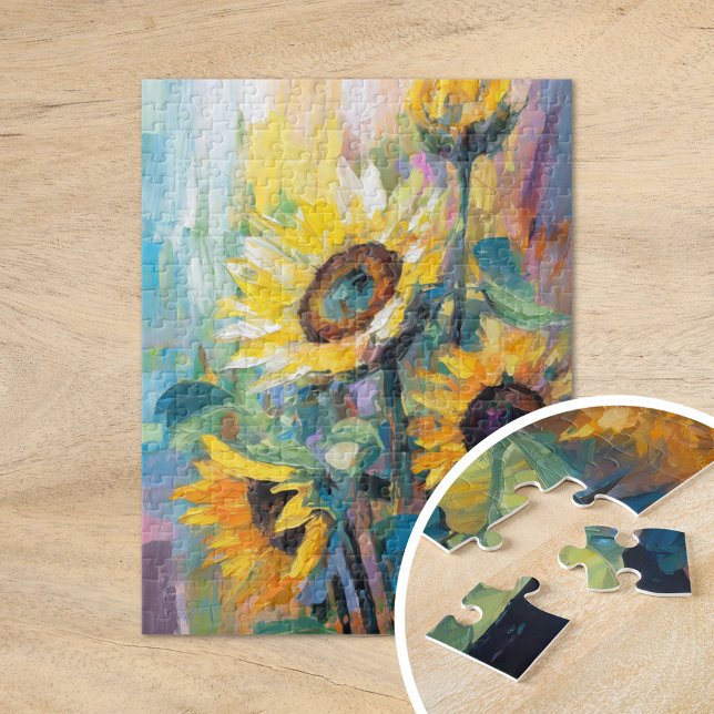 Puzzle Tournesols Peinture Abstraite Florale moderne (Créateur téléchargé)