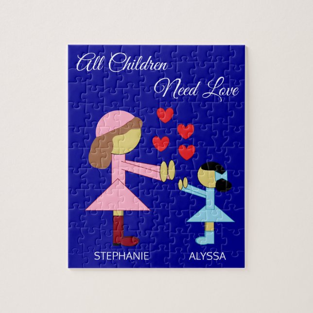Puzzle Tous les enfants ont besoin d'amour : DarK Blue (Vertical)