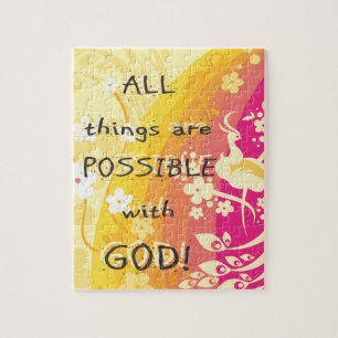 Puzzle Toutes les choses sont possibles avec un DIEU !