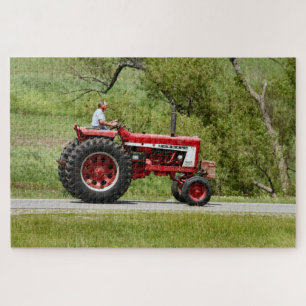 Puzzle Tracteur rouge