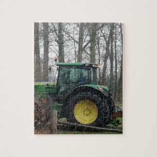 Puzzle Tracteur vert et jaune