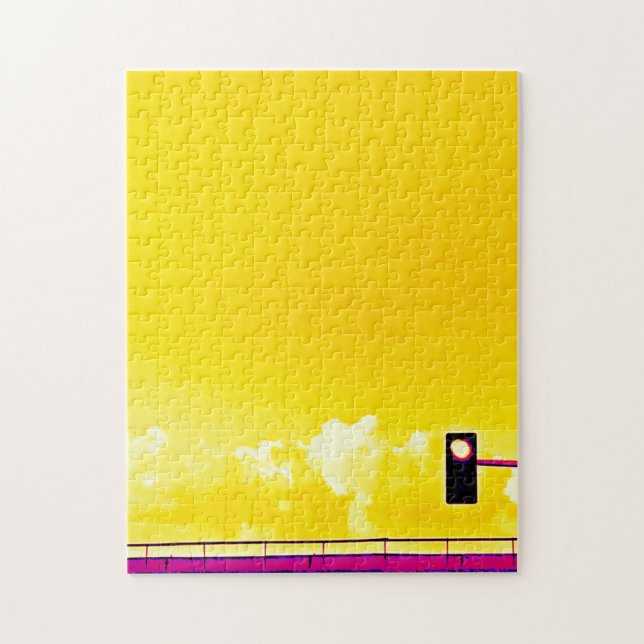Puzzle Trafic léger Photo Art jaune rose Aventure Grad (Vertical)