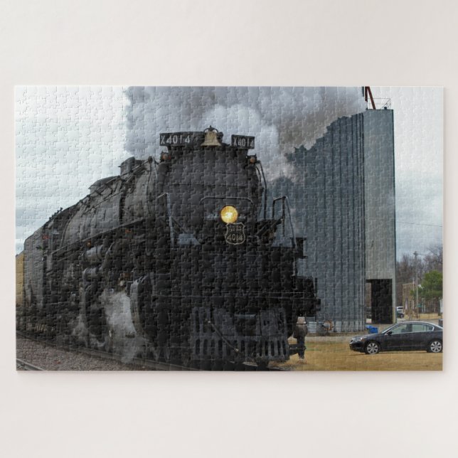 Puzzle Train à vapeur Big Boy 4014 Ellsworth Kansas (Horizontal)