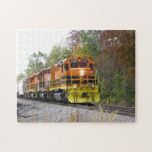 Puzzle Train d'automne en couleur Picturesque Family Fun  (Horizontal)