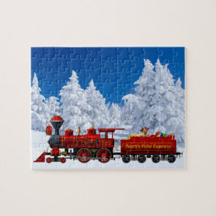 Puzzle train exprès de Noël de Pôle Nord