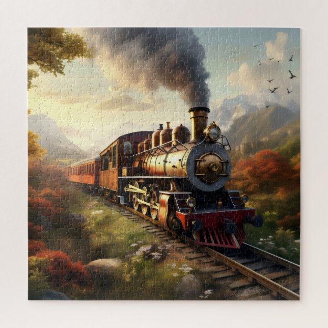 Puzzle Train sur Campagne (Vertical)