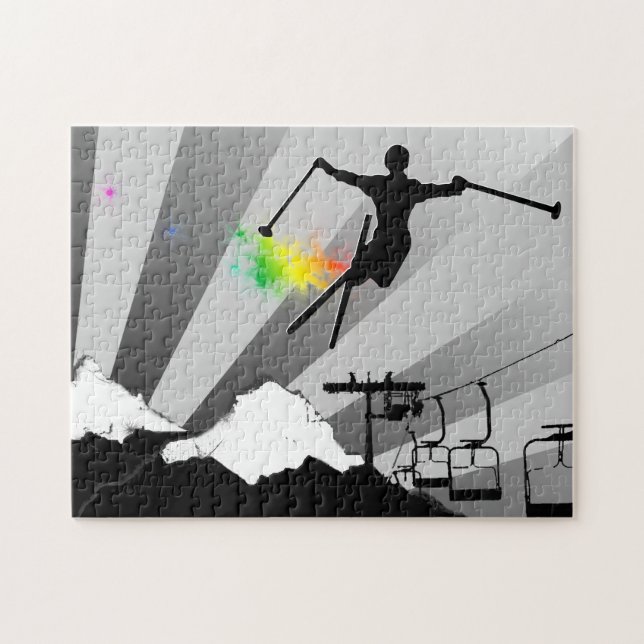 Puzzle traînée de poudre de ski (Horizontal)