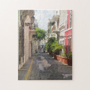 Puzzle Tranquille peu de rue de Porto Rico