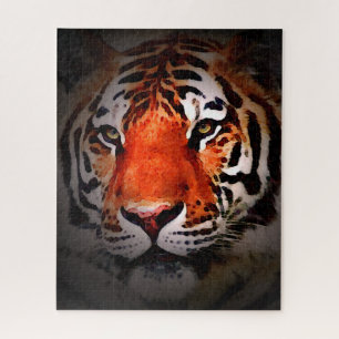 Puzzle Travail artistique motivant au visage de tigre