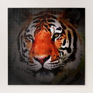 Puzzle Travail artistique motivant au visage de tigre
