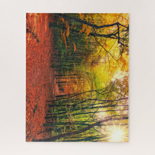 Puzzle Traverser les arbres en automne