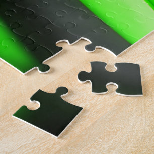 Puzzle Treillis Abstrait Néon Rose Vert Sci-Fi