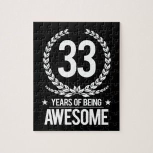 Puzzle trente-troisième Anniversaire (33 ans d'être