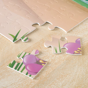 Puzzle Treyarnon Bay, affiche de voyage de Cornwall