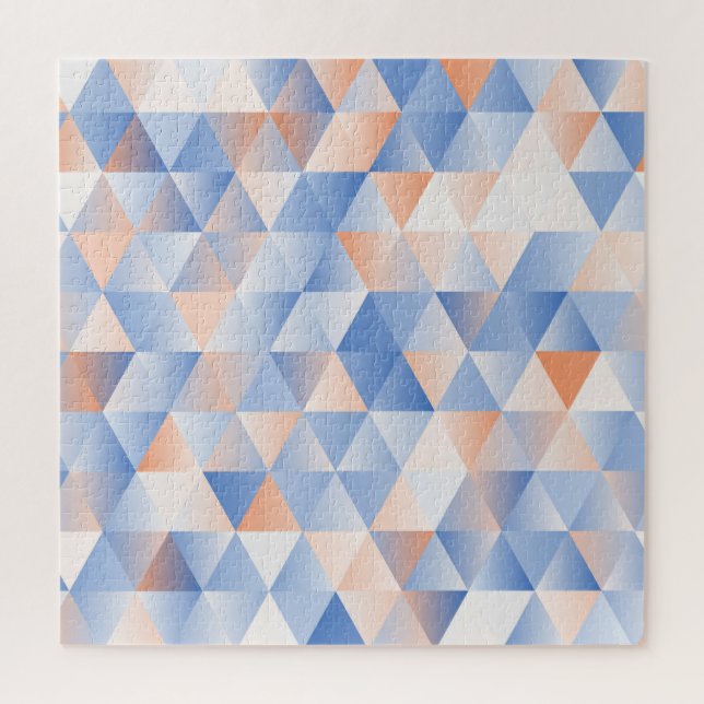 Puzzle Triangles bleus doux (Vertical)