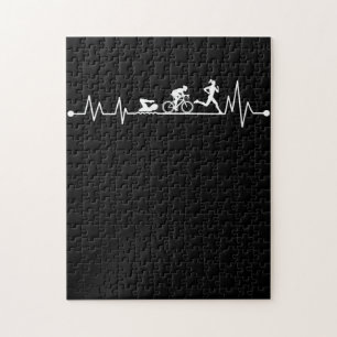 PUZZLE TRIATHLON HEARTBEAT T SHIRT