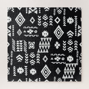 Puzzle Tribal géométrique : arrière - plan élégant sans c
