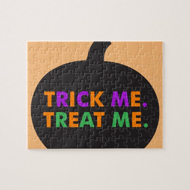 Puzzle Trick Me, Treat Me Multi-Colors (Horizontal)