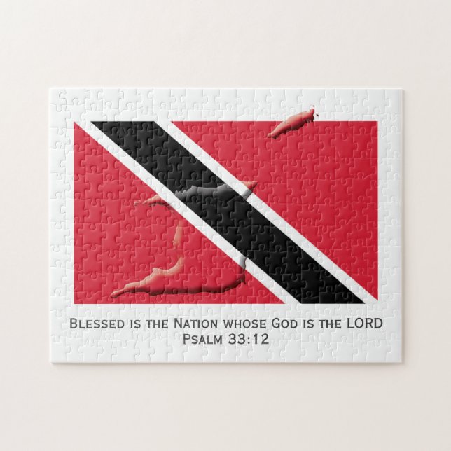 Puzzle TRINIDAD | Blessed Nation | DRAPEAU DE TRINIDADIAN (Horizontal)