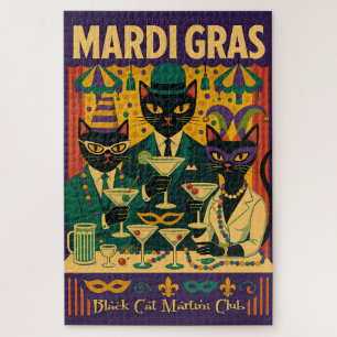 Puzzle Trio du Club Martini Black Cat Mardi Gras