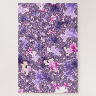 Puzzle Trippy Funky Boho Pastel Spiral Fractal Art