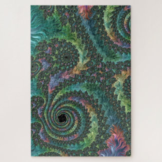 Puzzle Trippy Super coloré bijou ton Fractal Art