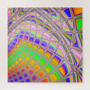 Puzzle Trippy Super Vibrant Abstrait Digital Fractal Art