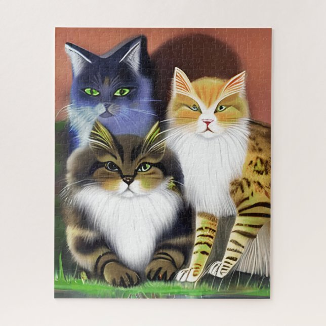 Puzzle Trois chats avec une attitude (Vertical)