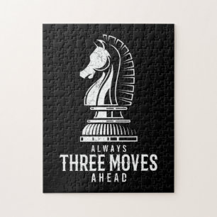 Puzzle Trois Déménagements Avant J'Échecs Matt Jeu Pièce 